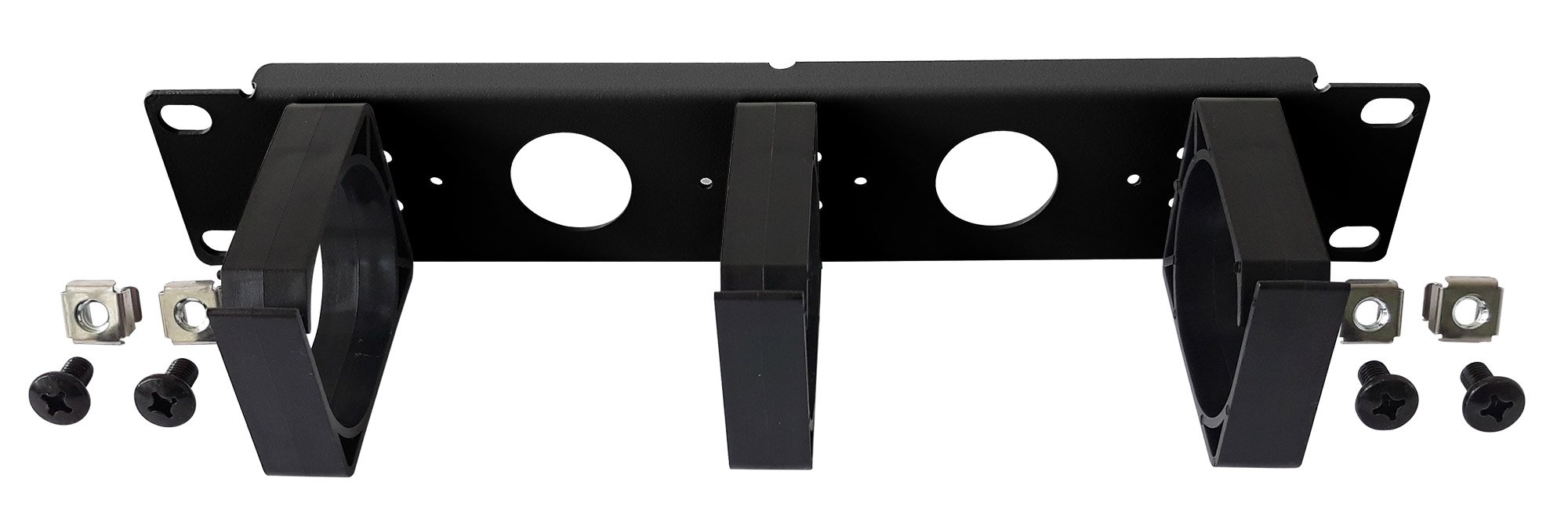 Pannello Passacavi Nero 1U per Armadio 10'' TECHLY PROFESSIONAL - immagine 2