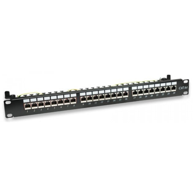 Pannello Patch STP 24 Porte RJ45 Cat. 6A INTELLINET - immagine 2