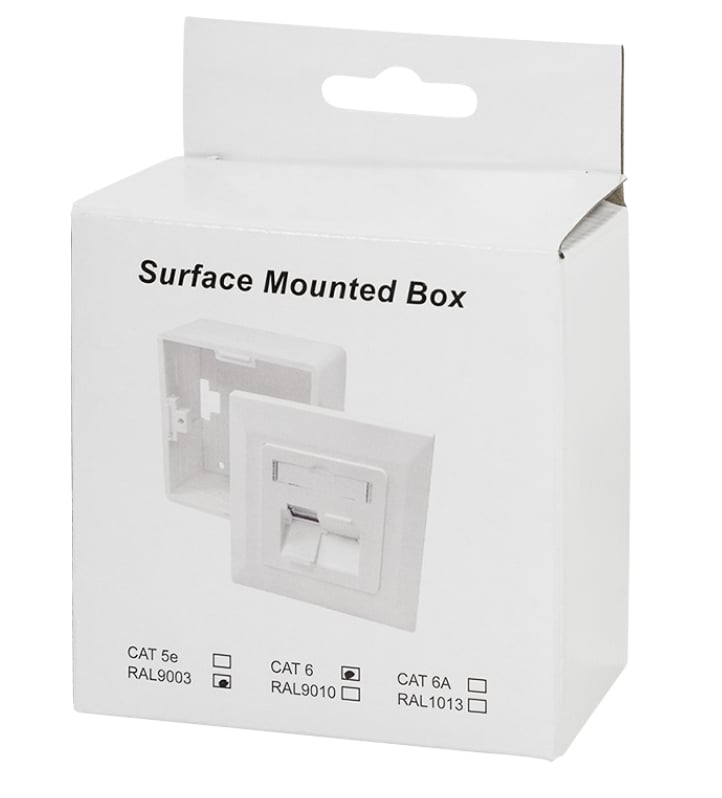 Presa Muro Esterna Bianca 2xRJ45 Cat.6 FTP da Incasso LOGILINK - immagine 2