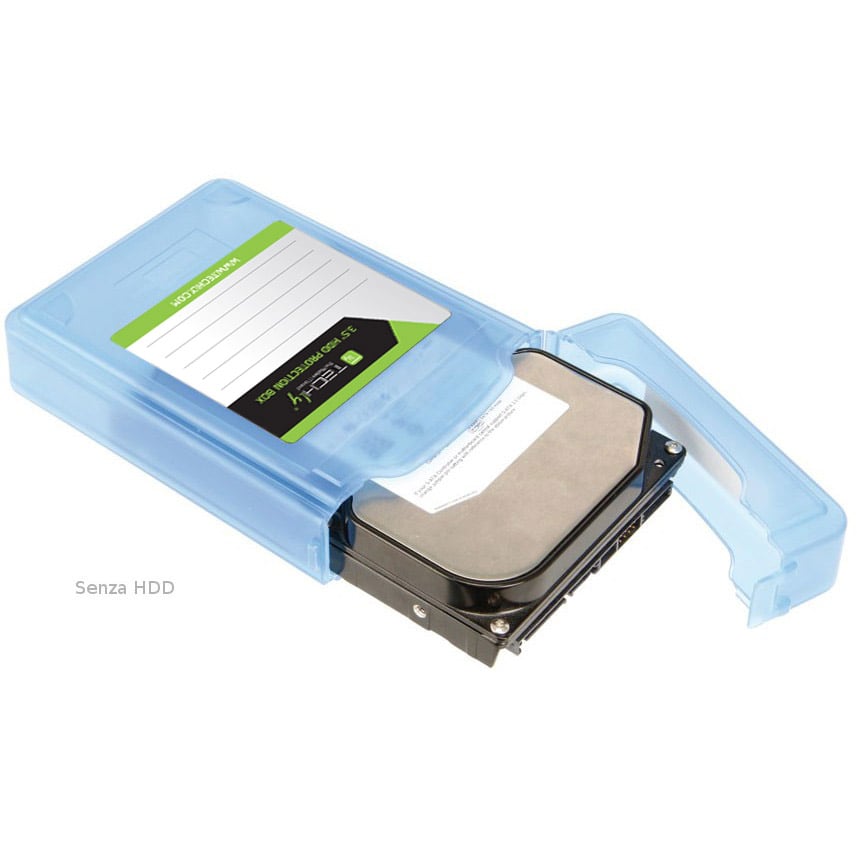 Scatola di Protezione per 1 HDD 3,5'' Azzurro Trasparente TECHLY - immagine 2