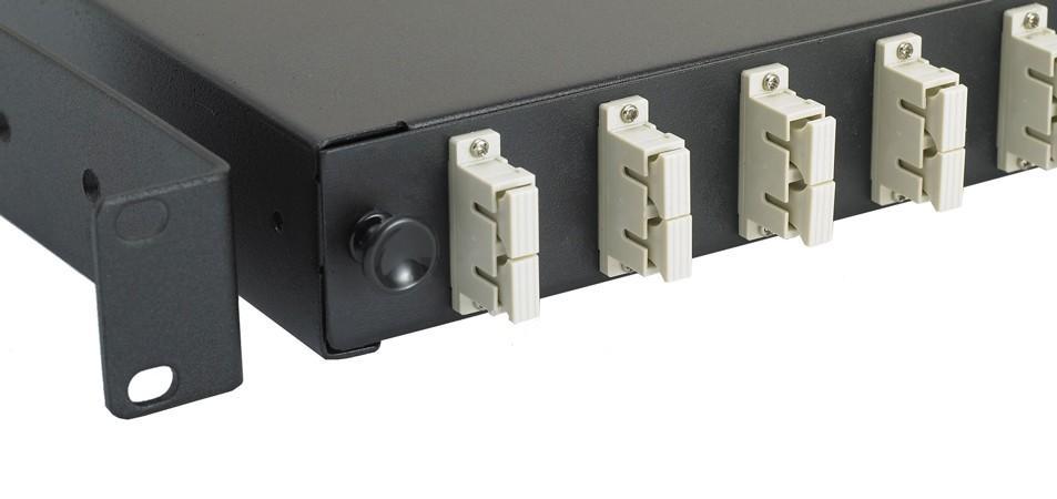 Cassetto Ottico 19'' con 12 bussole SC Duplex Multimodale OM2 Nero INTELLINET - immagine 2