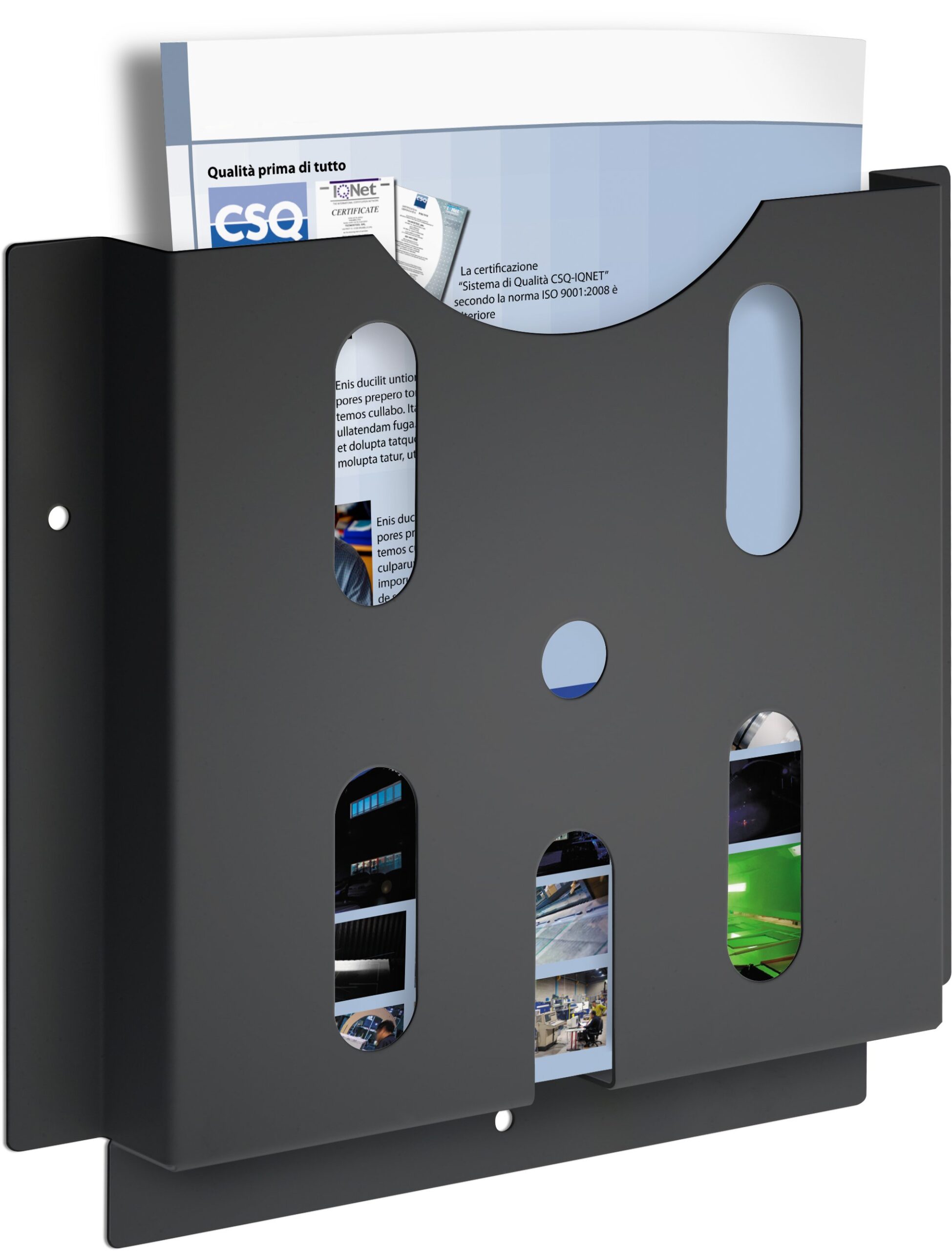 Tasca Porta Documenti Rack Nero INTELLINET - immagine 2