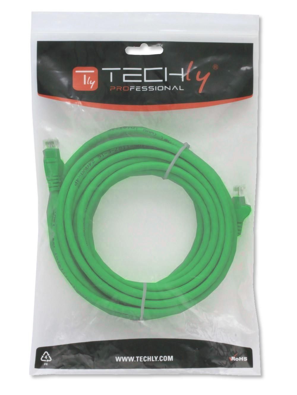 Cavo di rete Patch in CCA Cat.6 Verde UTP 1m TECHLY PROFESSIONAL - immagine 2