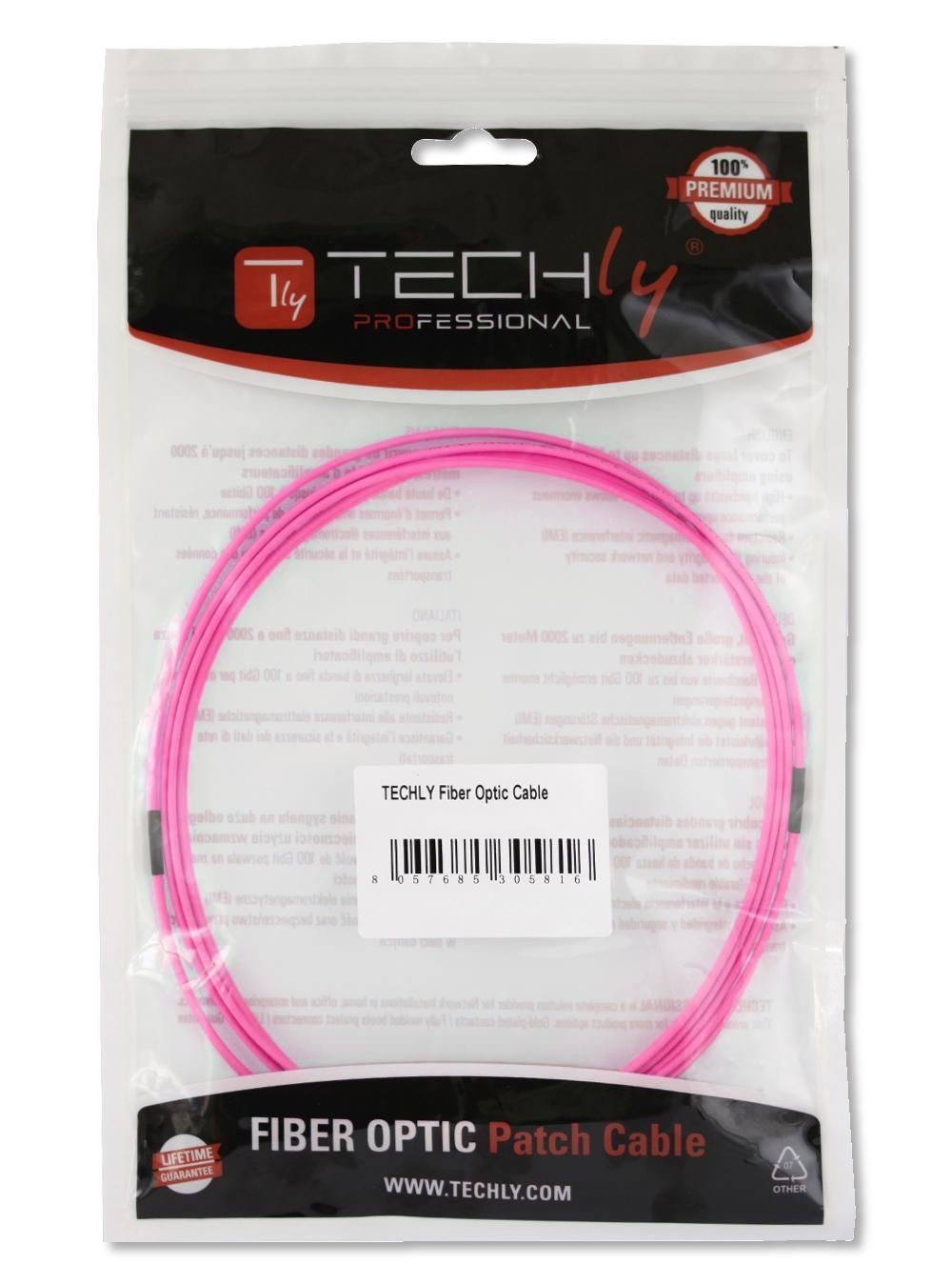 "Cavo Fibra Ottica Multimodale OM4 SC/LC 10m - Alta Velocità" TECHLY PROFESSIONAL - immagine 3