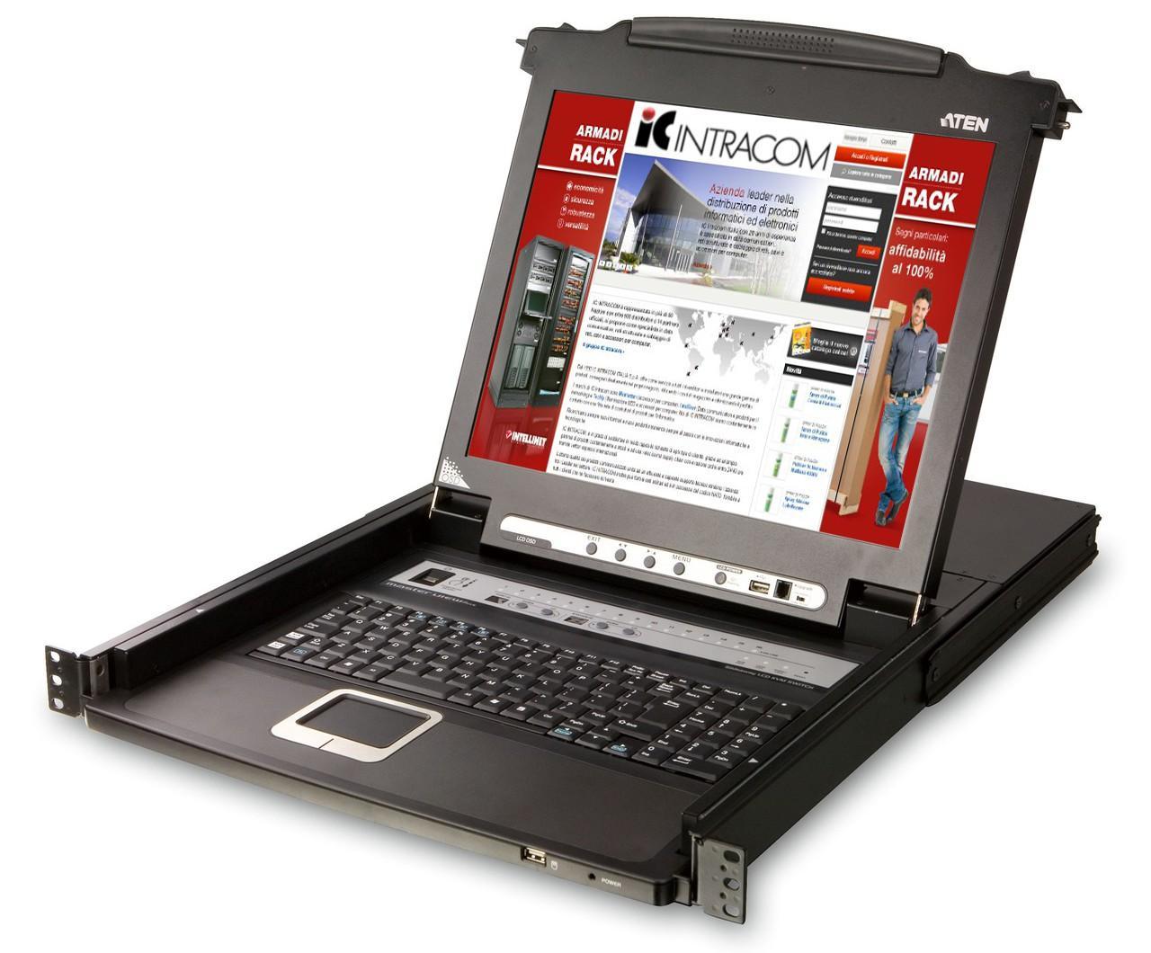 Console USB-PS2 VGA con LCD 19'' e porta USB (Dual Rail), CL5800N ATEN