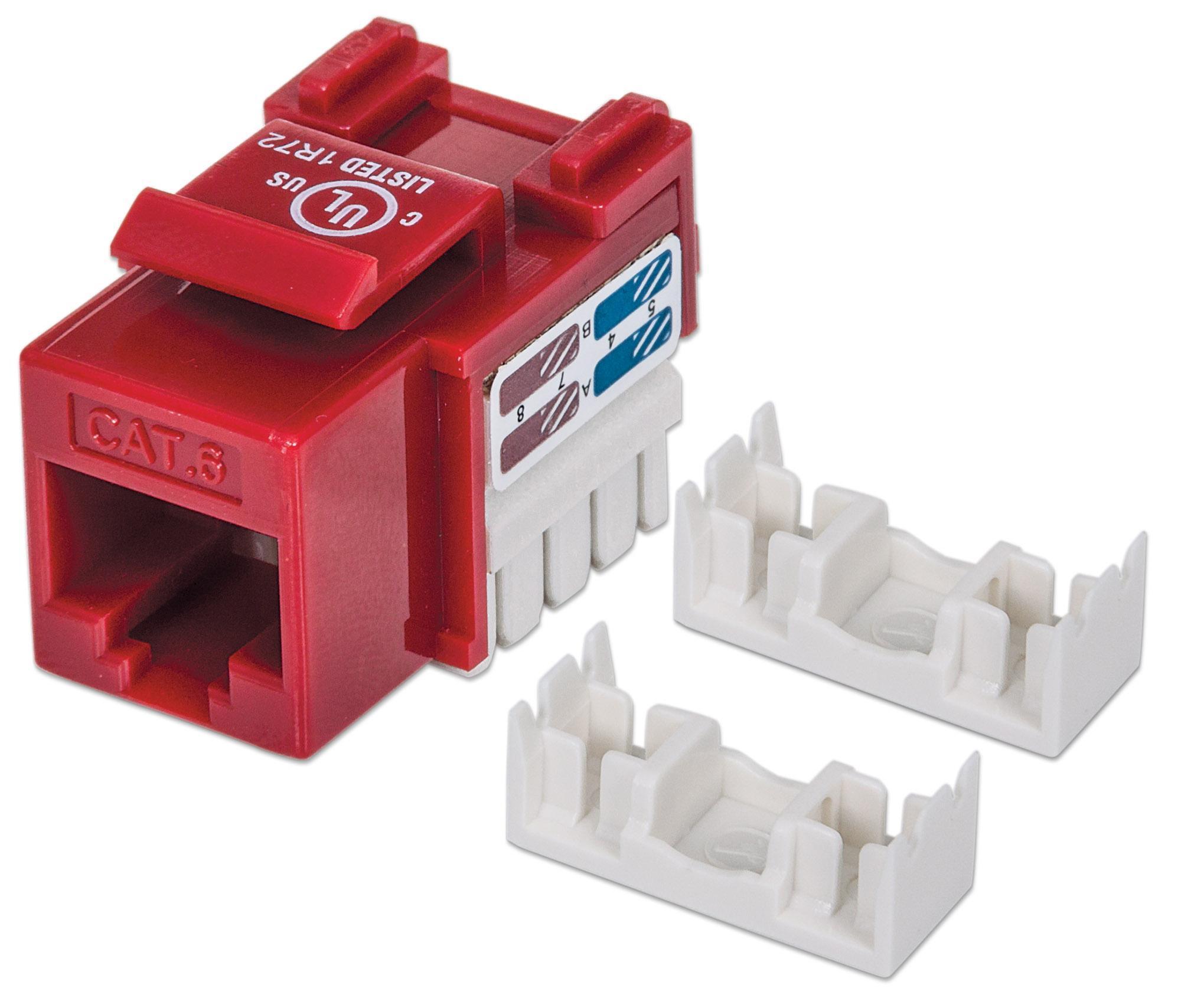 Keystone RJ45 Cat.6 UTP Rosso - Frutto della connettività INTELLINET