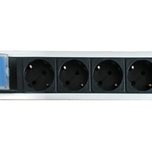 Multipresa Rack 19'' con 6 Prese, Magnetotermico e Spina Schuko Angolata TECHLY PROFESSIONAL
