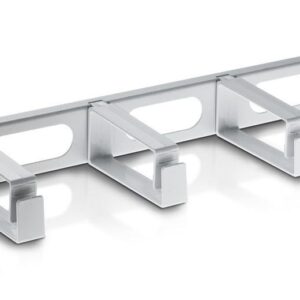 Pannello Passacavi 4 Anelli in Plastica Lunghi 3 Fori 1U Grigio INTELLINET