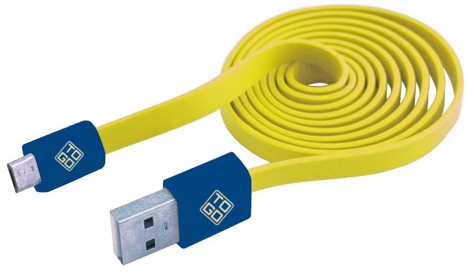 Cavo Flat USB AM a Micro USB M 1m Giallo / Blu BLUEDIAMOND TO GO