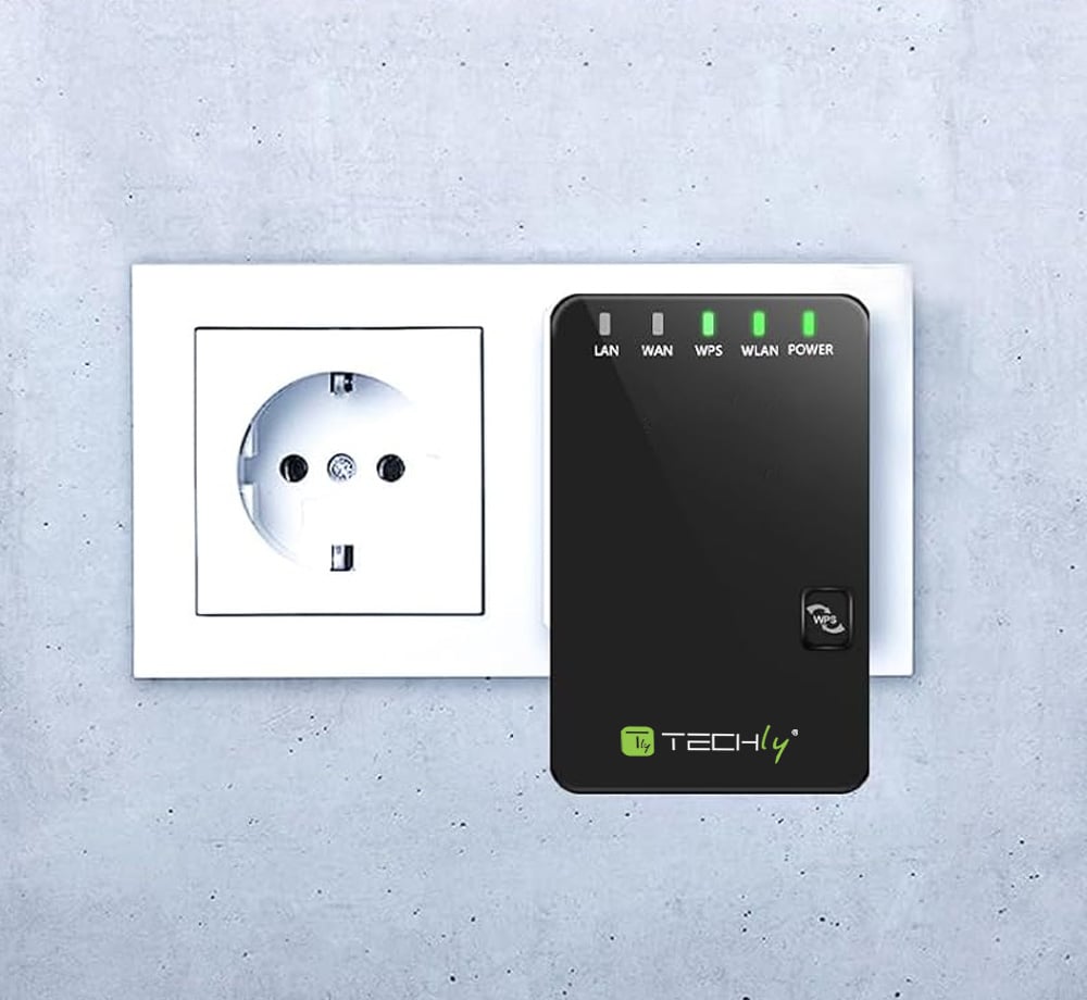 Ripetitore Wireless da Muro 300N: Repeater2 TECHLY - immagine 4