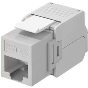 Frutto Keystone RJ45 Cat6A UTP 500MHz Grigio GOOBAY