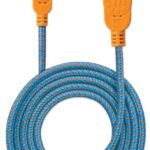 Cavo Micro USB Guaina Intrecciata USB/MicroUsb 1.8m Blu/Arancione MANHATTAN