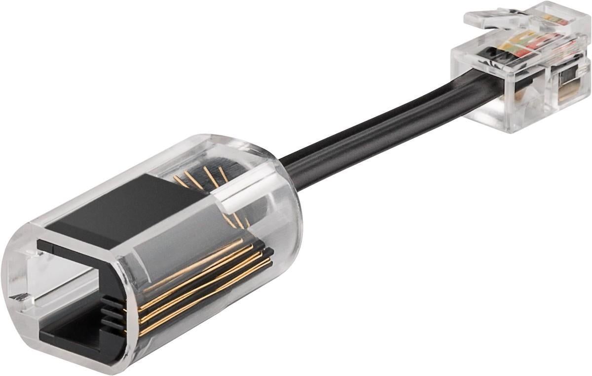 Plug Telefonico RJ10 Antiattorcigliamento per Cornetta con Cavo 30mm GOOBAY