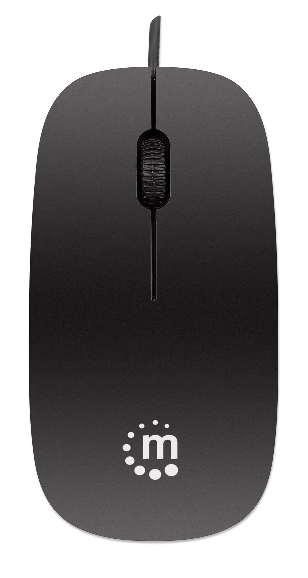 Mini Mouse Ottico USB Nero con Cavo Silhouette da 1,2m MANHATTAN