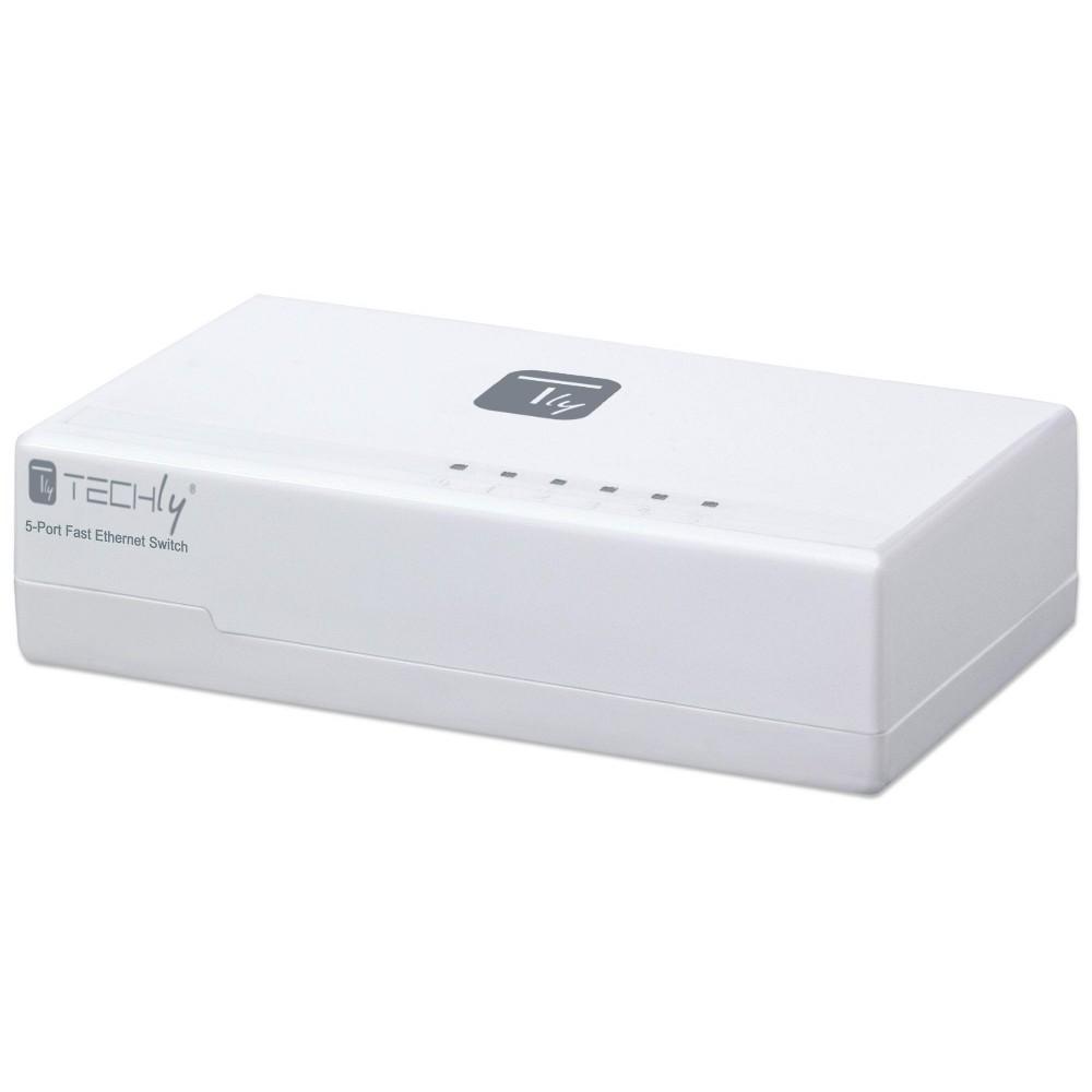 Switch Hub 10/100 Mbps Fast Ethernet 5 Porte TECHLY - immagine 3
