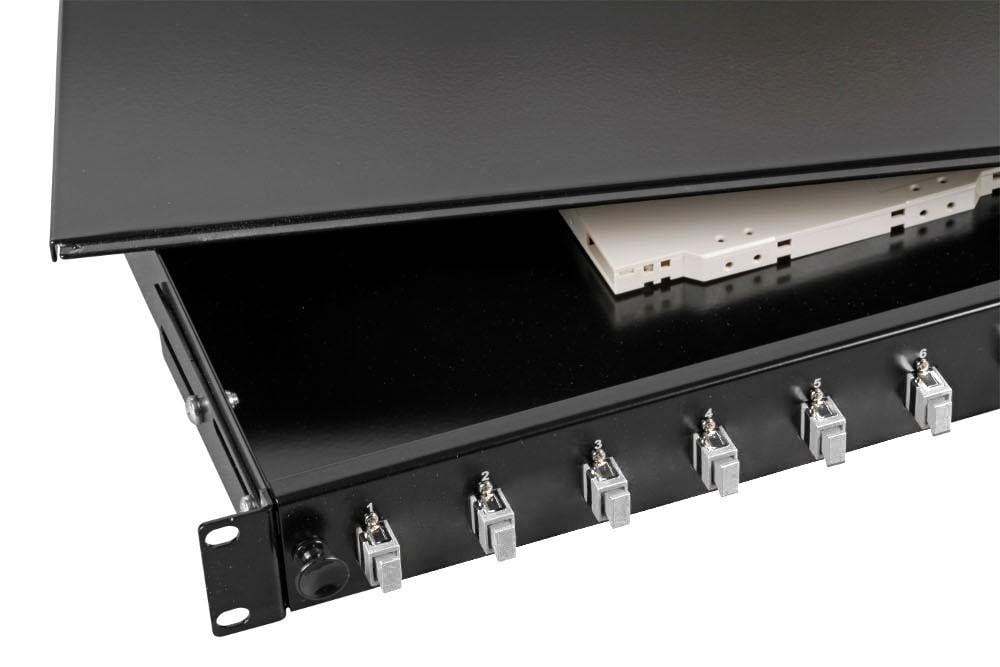 Cassetto Ottico 19'' con 12 bussole SC Simplex Multimodale Nero INTELLINET - immagine 3