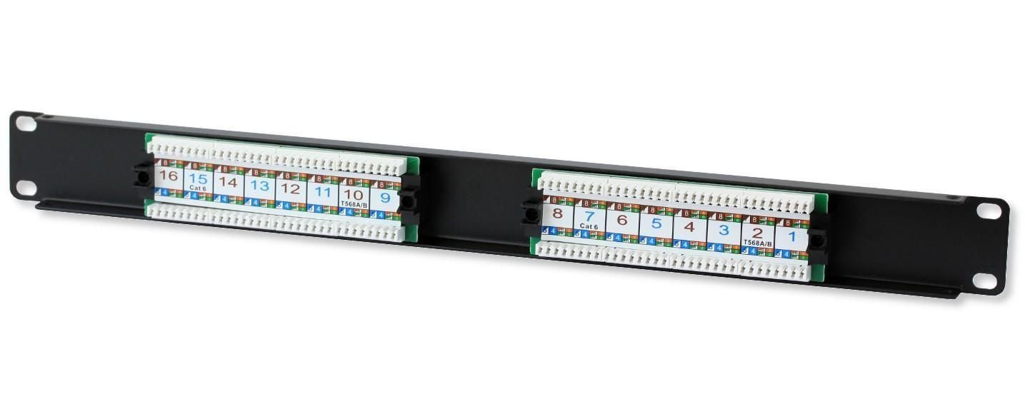 Pannello Patch UTP 16 Posti RJ45 Cat.6 Techly TECHLY PROFESSIONAL - immagine 3