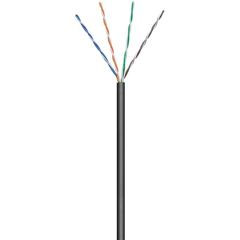 Matassa U/UTP Cavo Cat.5E CCA 100m Flessibile da Esterno Nero GOOBAY - immagine 3