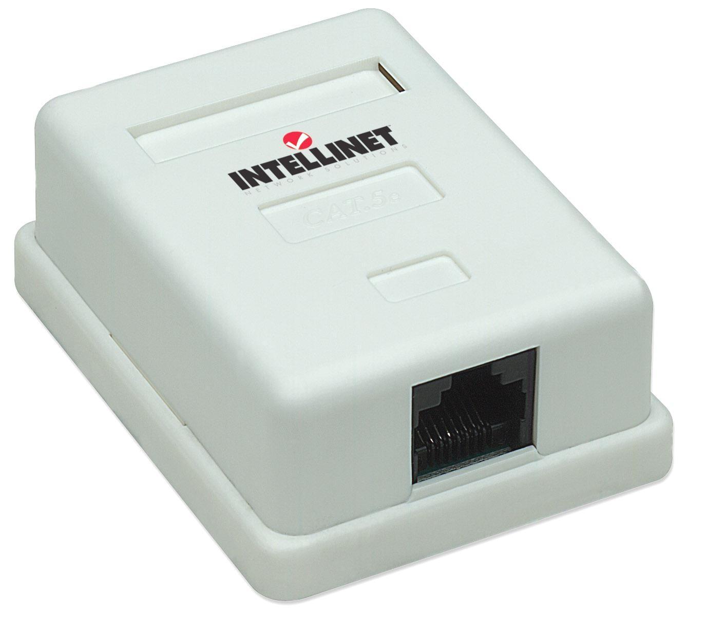 Presa Muro Frutto RJ45 Cat. 5E UTP Beige - Pratica e Veloce INTELLINET - immagine 3