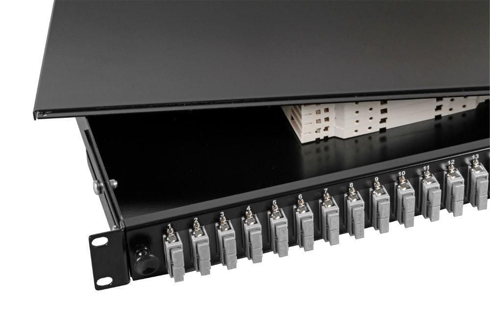 Cassetto Ottico 19'' con 24 bussole SC Duplex Multimodale OM2 Nero OEM - immagine 3