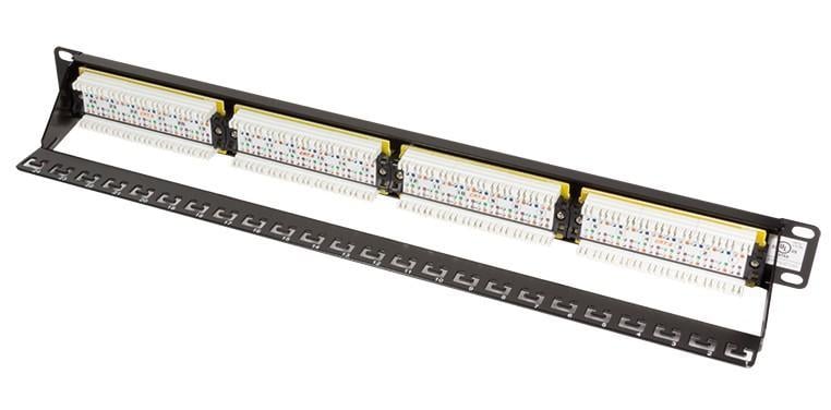 Pannello Patch 24 Posti 1HE Cat.6 UTP Nero LOGILINK - immagine 3