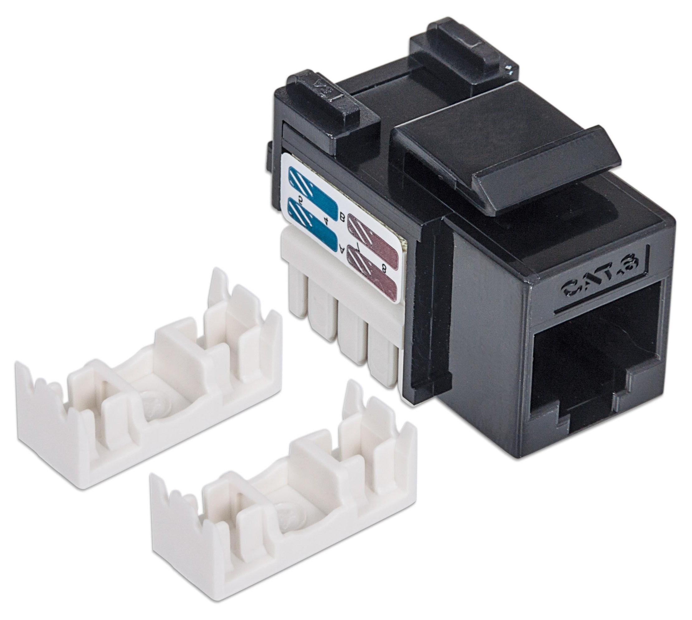 Keystone RJ45 Cat.6 UTP Nero Frutto - Connessione Veloce e Affidabile INTELLINET - immagine 3