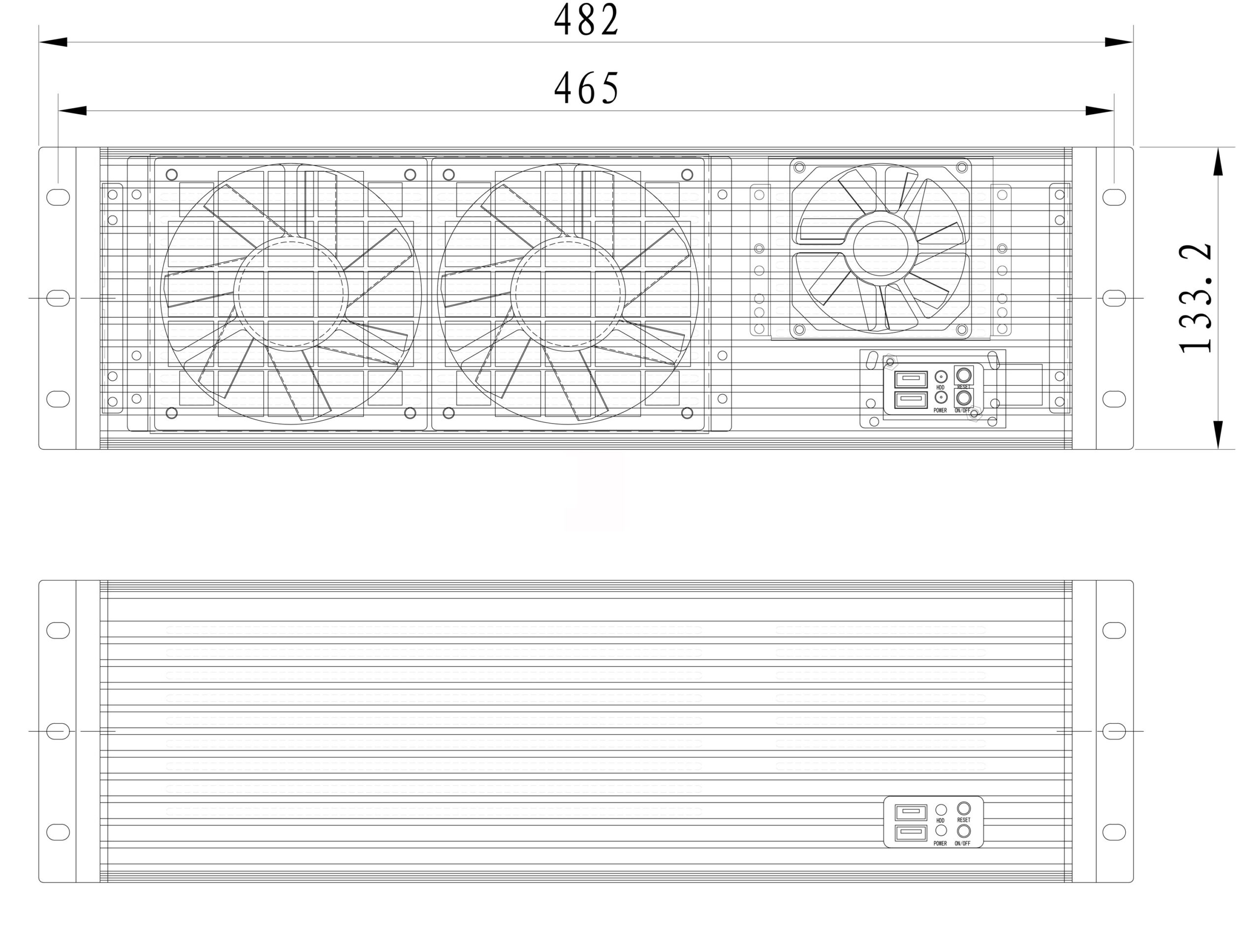Chassis Industriale Rack 19'' 3U Nero Ultra Compact TECHLY - immagine 4