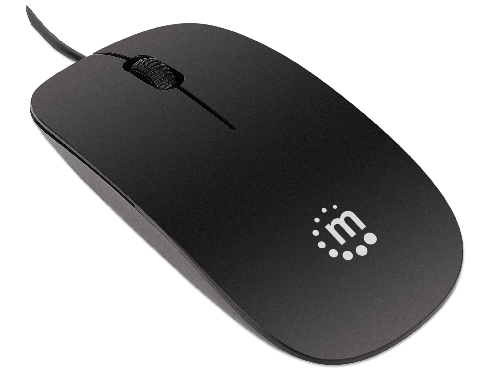 Mini Mouse Ottico USB Nero con Cavo Silhouette da 1,2m MANHATTAN - immagine 3