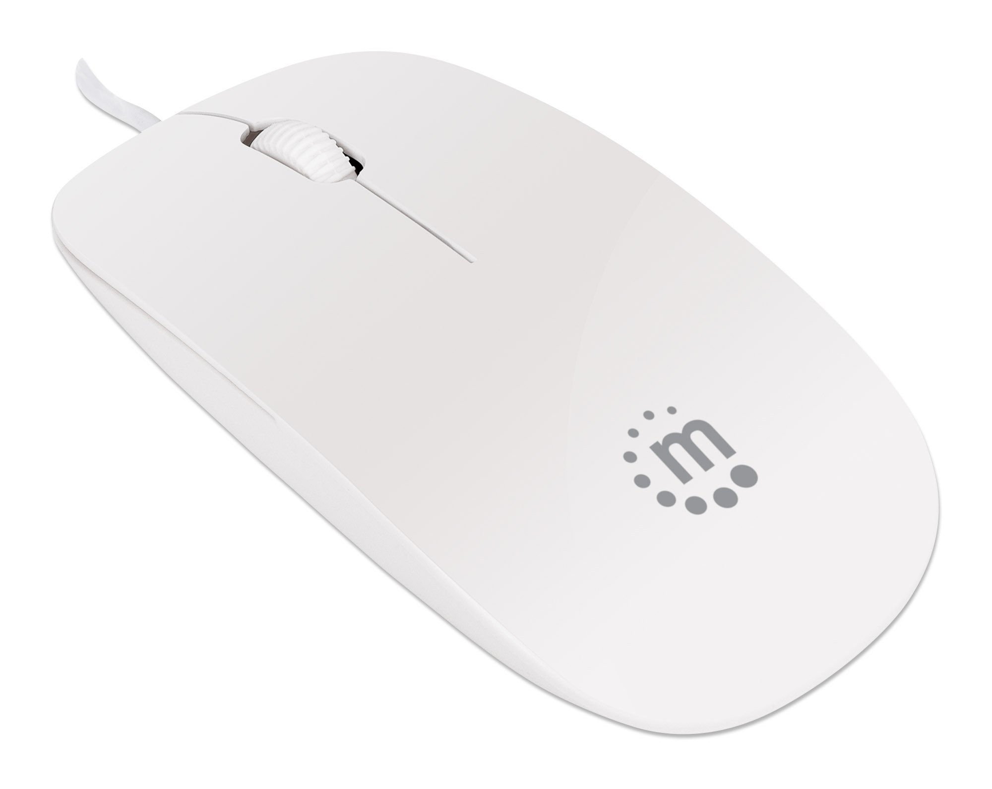 Mini Mouse Ottico Bianco con Cavo 1,2m MANHATTAN - immagine 3