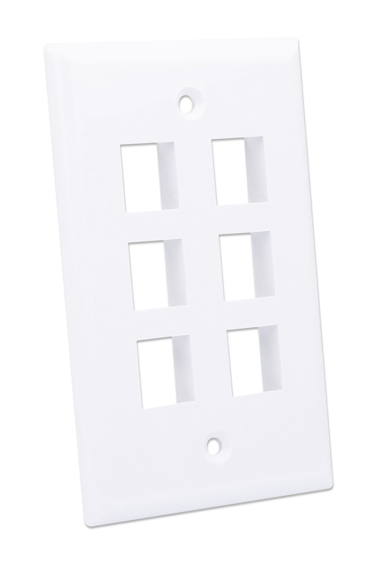 Placca Porta Frutti Bianca 6 Posti - Modello 503 INTELLINET - immagine 3