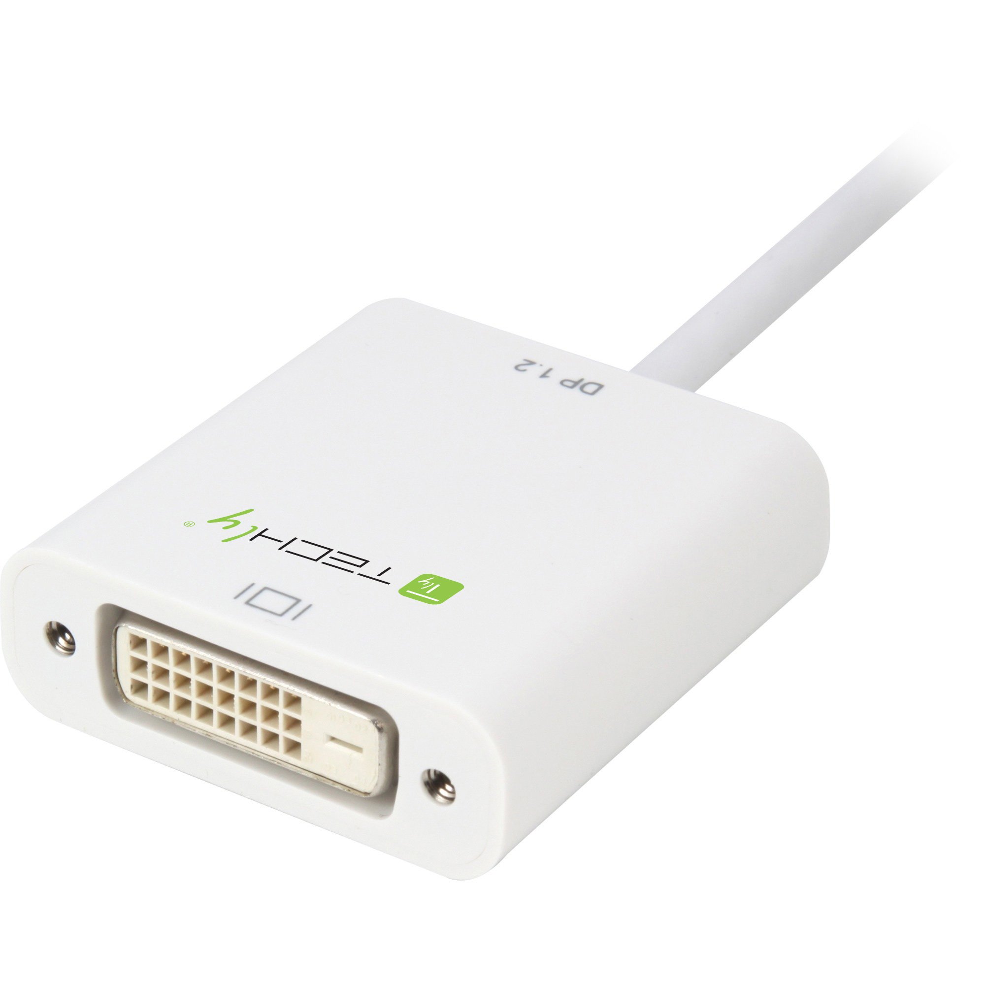Adattatore DisplayPort 1.2 Maschio / DVI Femmina 15cm Bianco TECHLY - immagine 2