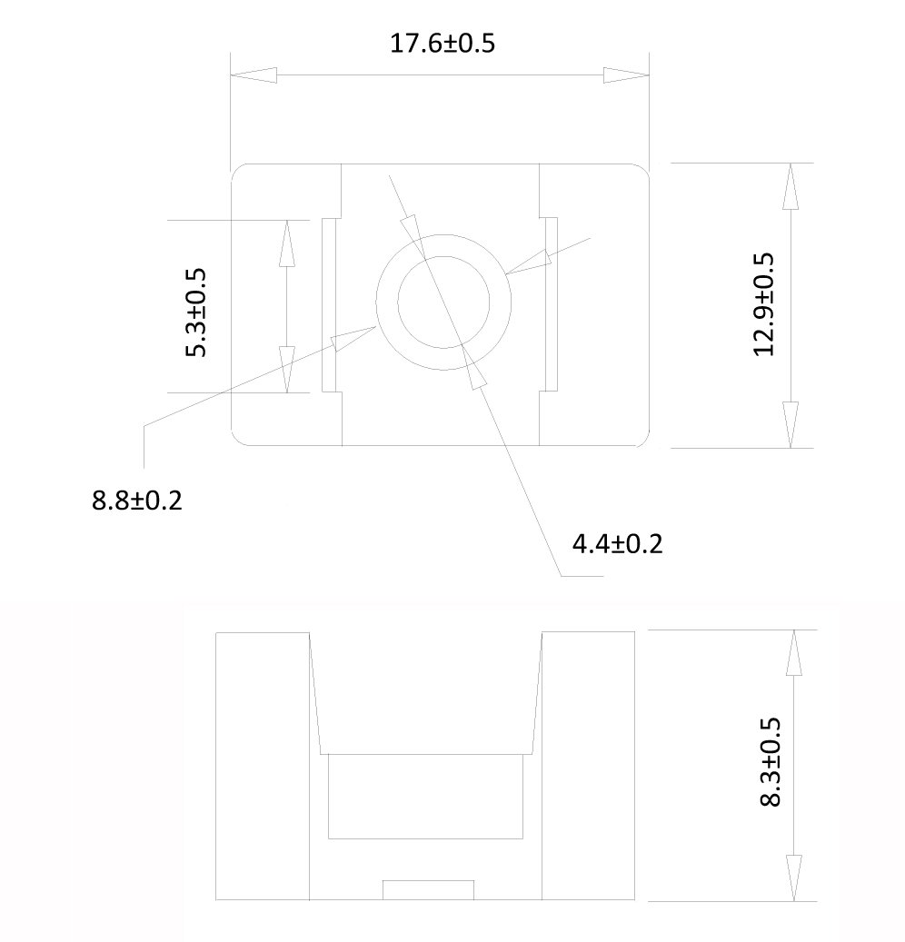 Base a Sella 17.6x12.9x8.3 mm per Fascette 100 Pz Beige TECHLY - immagine 3