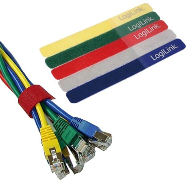 Fascette Fermacavo Colorate in Velcro Set da 5 pz LOGILINK - immagine 3