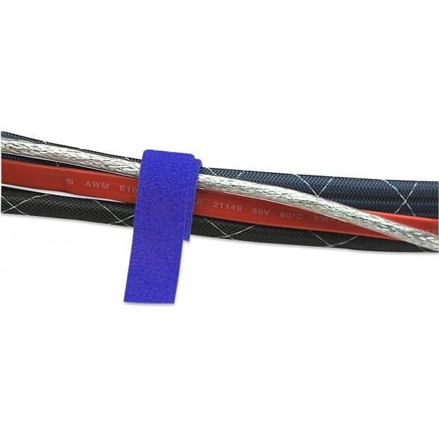 Rotolo di Feltro Adesivo Fermacavi Lunghezza 25 m Larghezza 10 mm Blu TECHLY - immagine 3