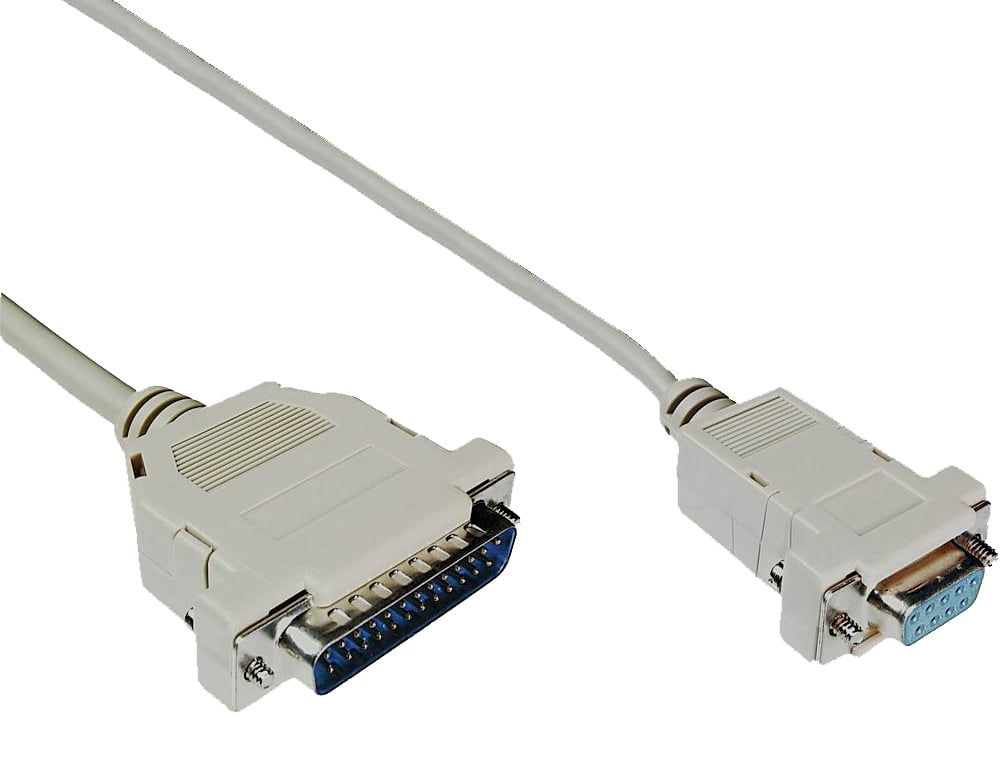 Cavo Null Modem 25DB Maschio - 9DB Femmina 1,80m MANHATTAN - immagine 2