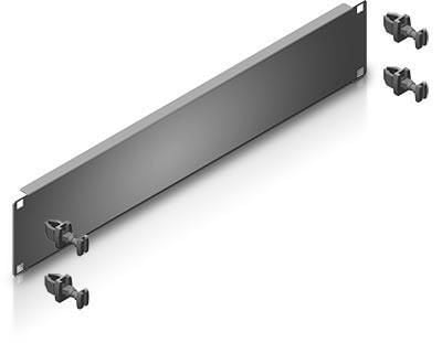 Pannello Cieco Toolless 4 Clip per Armadi Rack 19'' 2U Nero INTELLINET - immagine 3