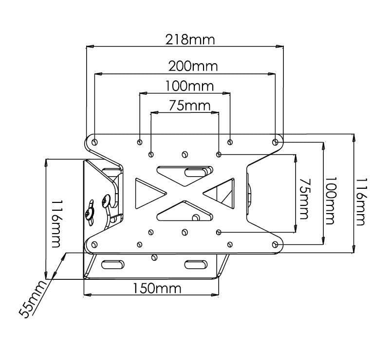 Supporto a muro per TV LED LCD 13''-31'' inclinabile TECHLY - immagine 3