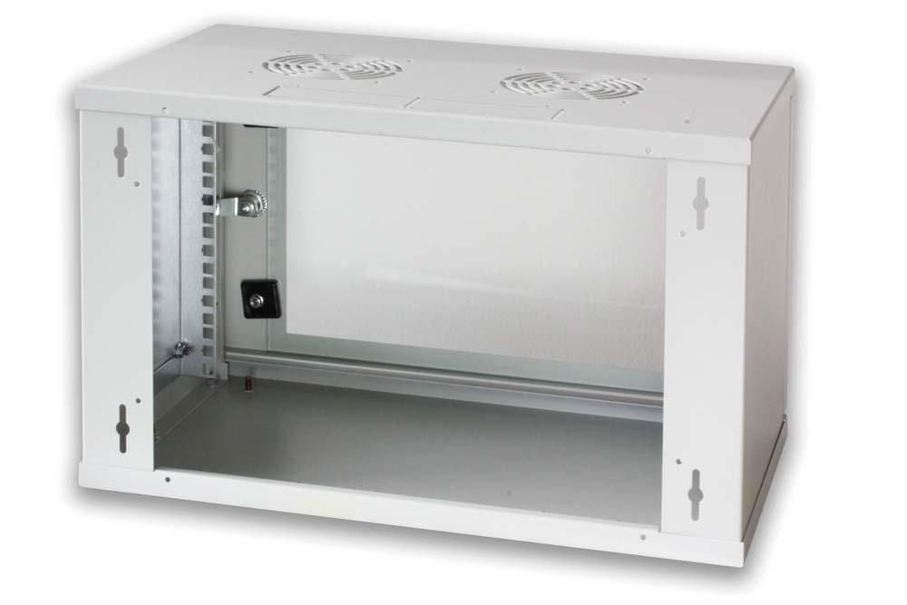 Armadio Rack 19'' a muro 10U Grigio Prof. 400 - Montaggio incluso INTELLINET - immagine 3