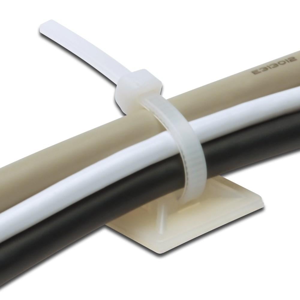 Supporto Autoadesivo 19x19mm per Fascette 100 Pz Beige LOGILINK - immagine 3