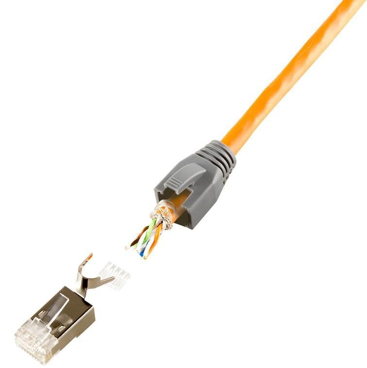 Plug Cat. 6A RJ45 Schermato STP per Cavo Rigido/Flessibile Cat.6/6A/7 10pz INTELLINET - immagine 3