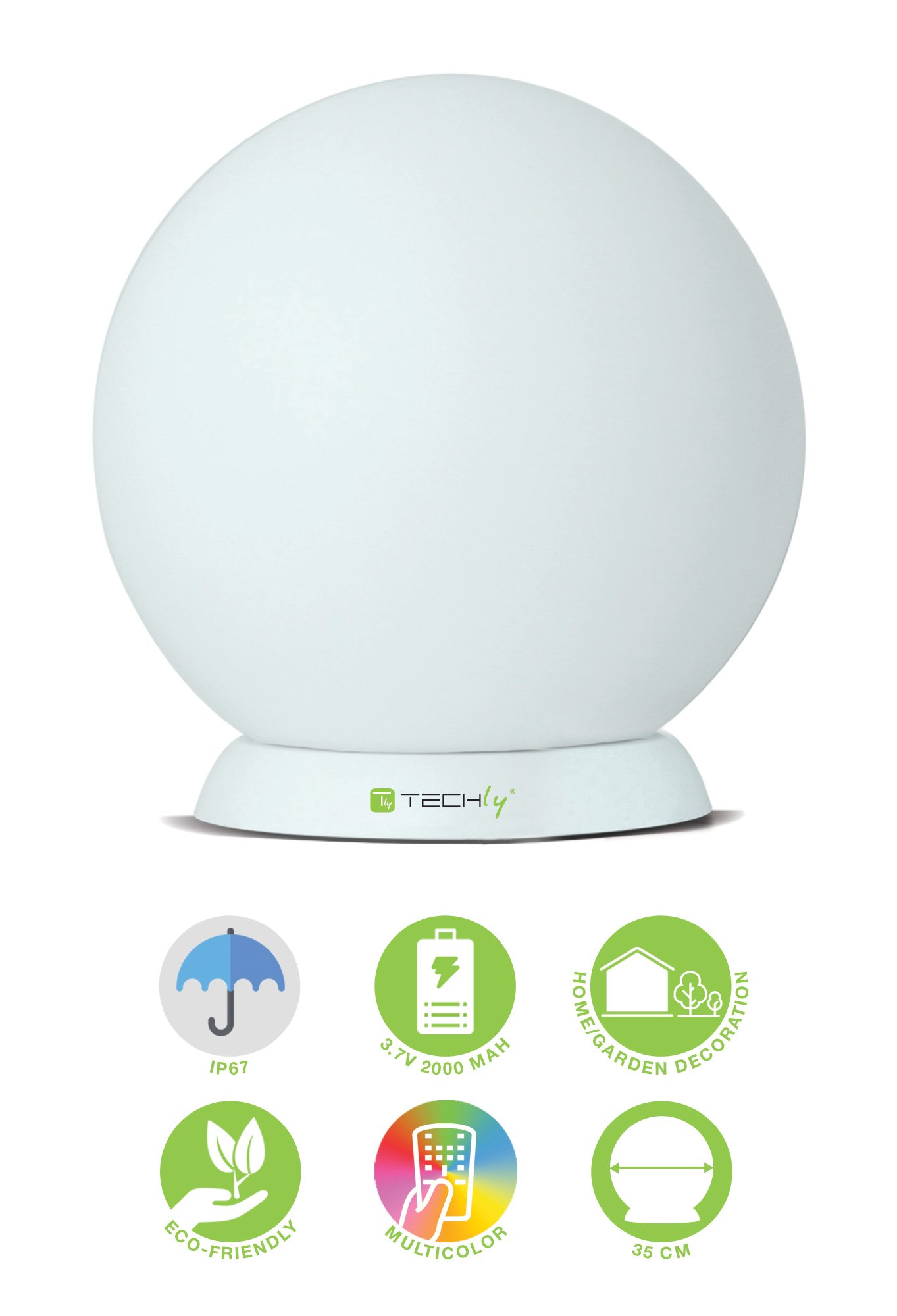 Lampada LED Multicolor Sfera Medium per Arredamento TECHLY - immagine 3