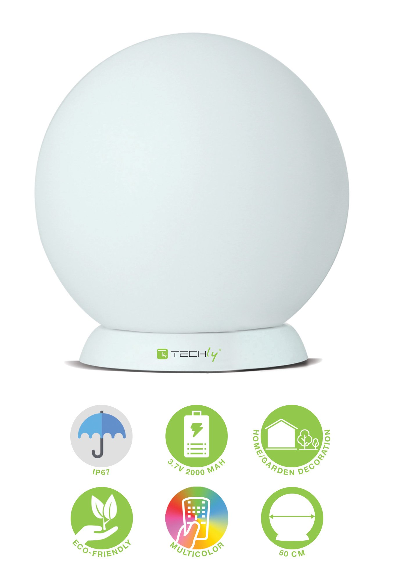 Lampada LED Multicolor Sfera Large per Arredo TECHLY - immagine 3