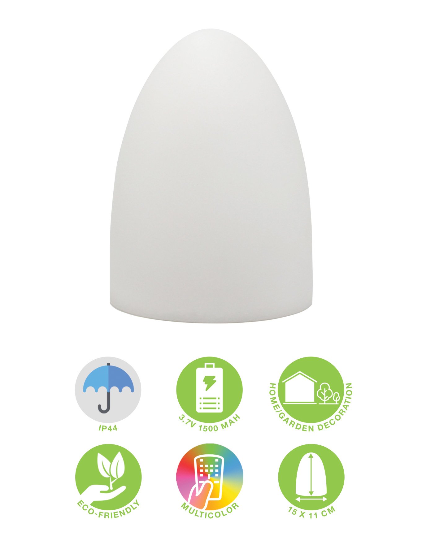Lampada LED Ovale Multicolore TECHLY - immagine 3