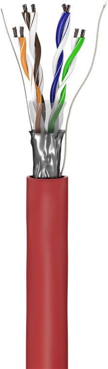 Cavo Cat.5E CCA 100m Rosso Flessibile GOOBAY - immagine 3
