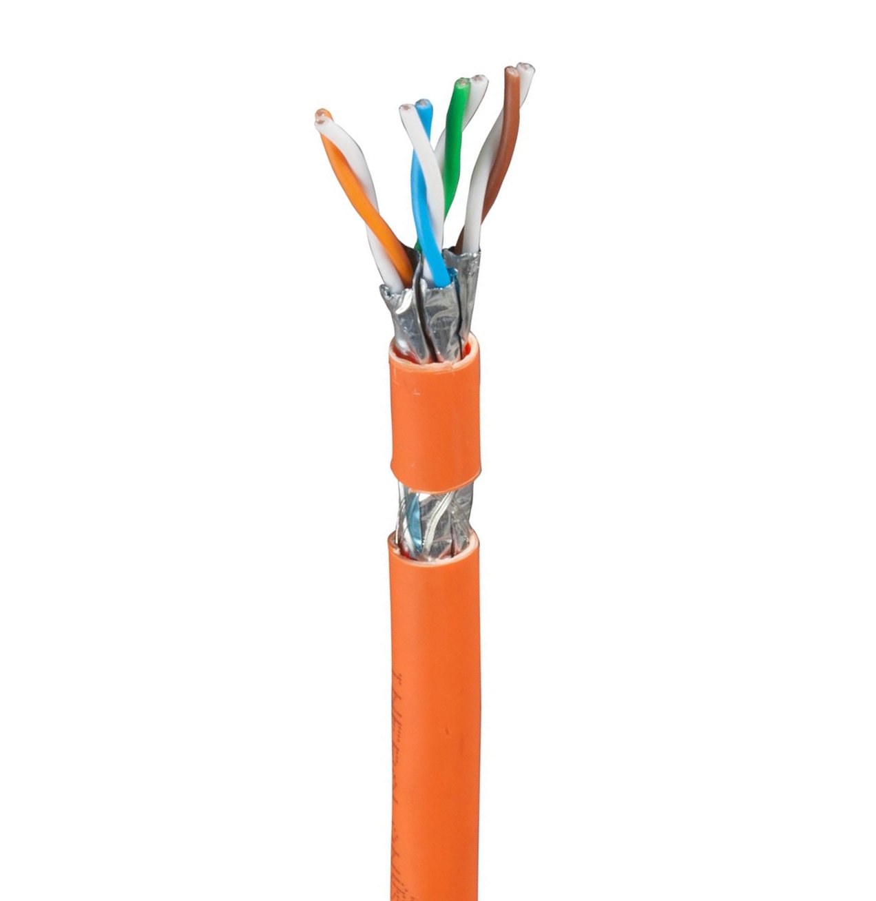 Cavo Cat.7 Rame 100m - Matassa S/FTP 4 coppie - Arancione OEM - immagine 2