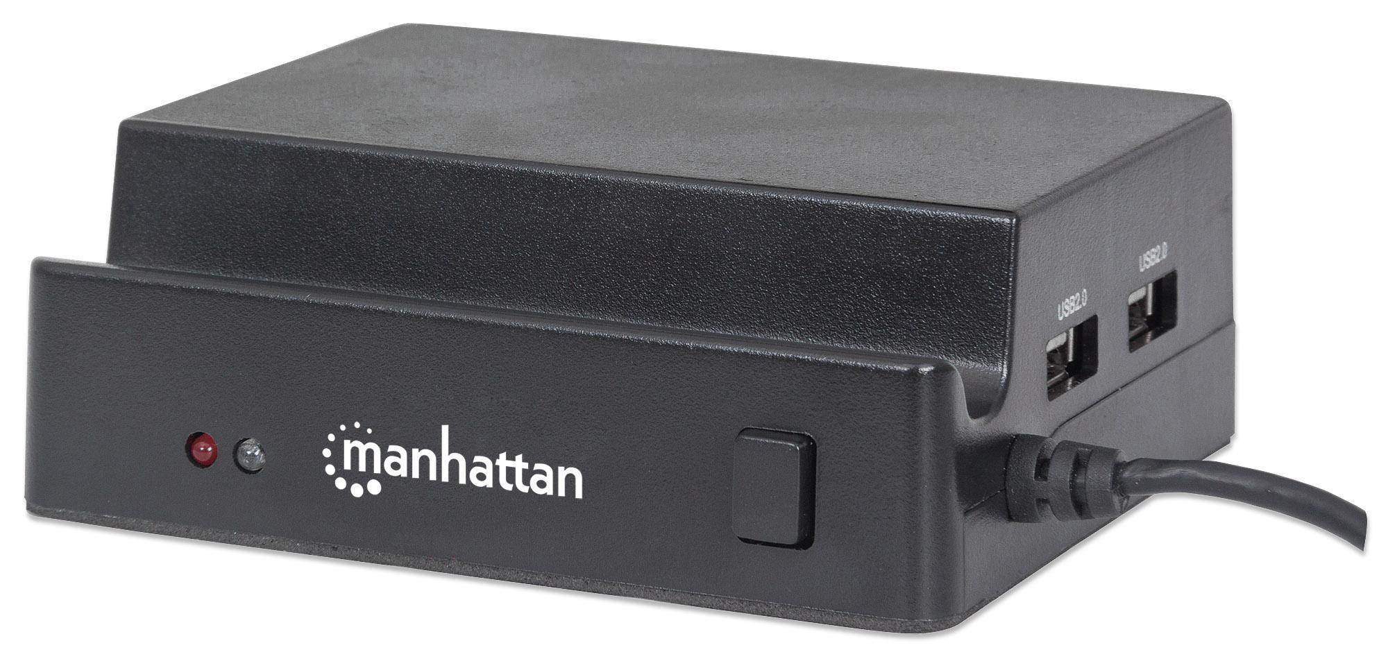 Docking Station 3 Porte USB Ricarica Smartphone e Tablet OTG Nero MANHATTAN - immagine 3