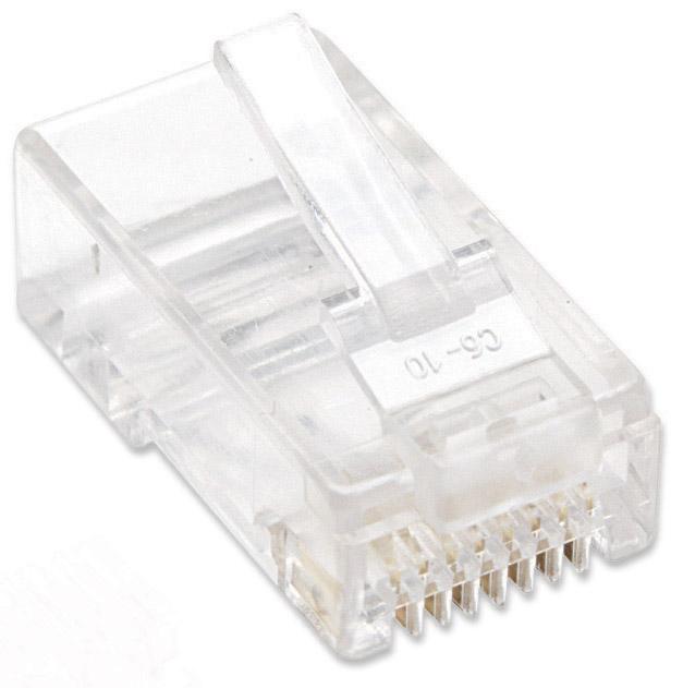 100 Plug RJ45 Cat.5e UTP: Confezione per Cavo Rigido INTELLINET - immagine 3