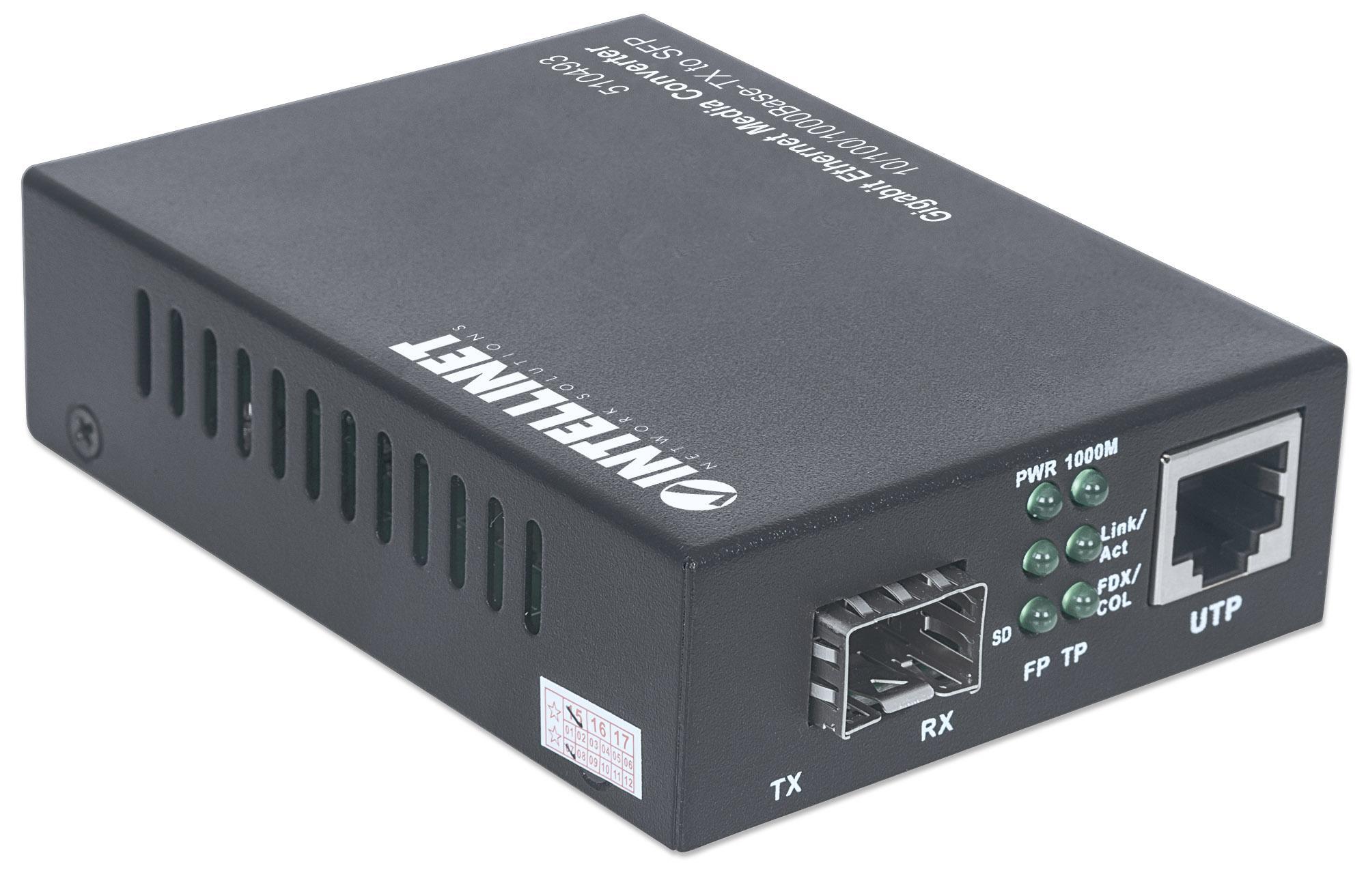 Convertitore Ethernet Gigabit RJ45 con slot SFP INTELLINET - immagine 2