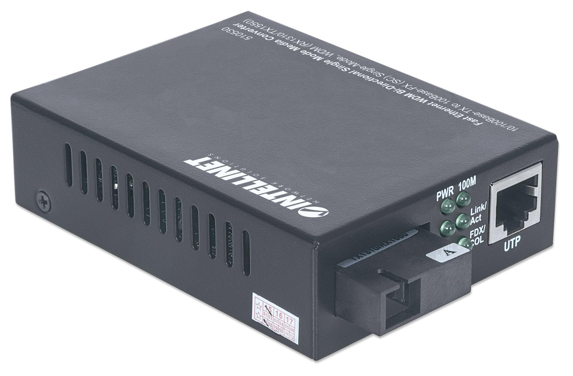 Convertitore per Supporti WDM RX1310/TX1550 Fast Ethernet Fibra INTELLINET - immagine 3