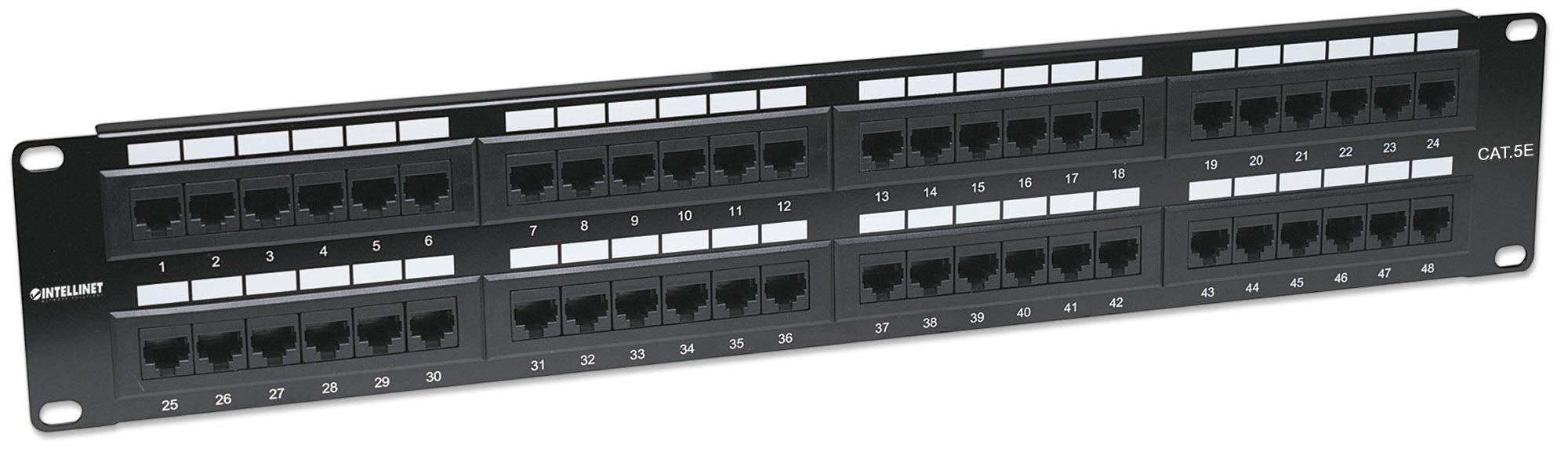 Pannello Patch UTP 48 RJ45 Cat. 5E: connettività veloce e affidabile INTELLINET - immagine 2
